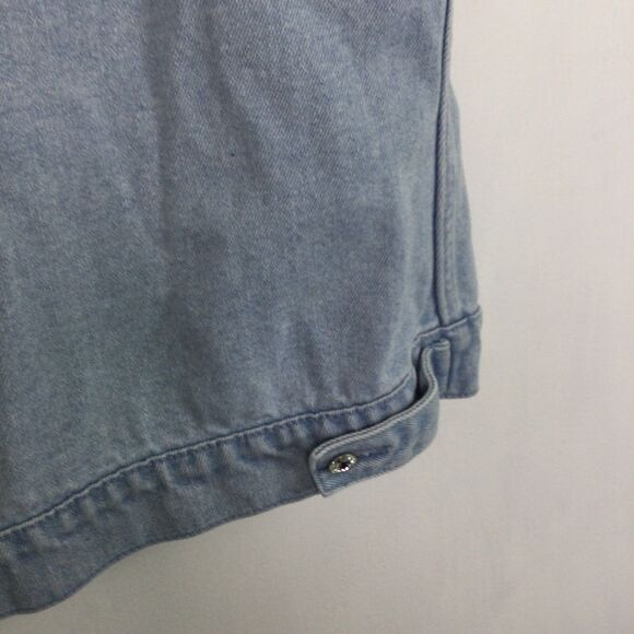 Christine Alexander Rhinestone Embellished Light Wash Denim Vest Light Blue L - Picture 11 of 12